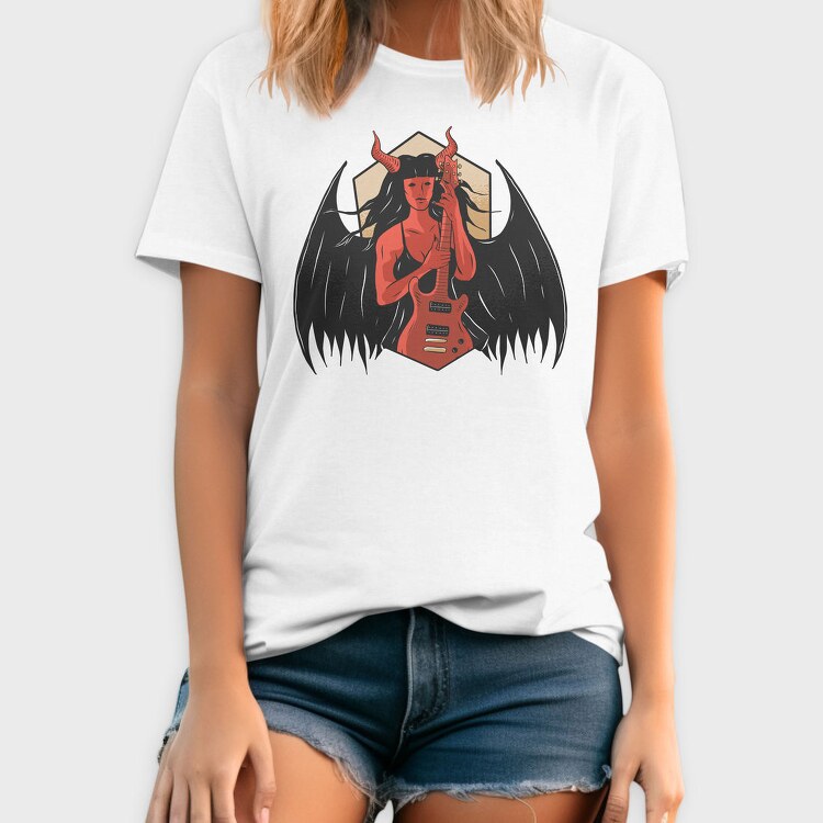 Demon With Guitar, Tricou Barbati (Unisex)