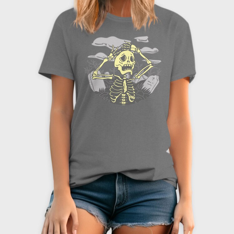 Graveyard Skeleton Unhappy Squeleton In A, Tricou Barbati (Unisex)