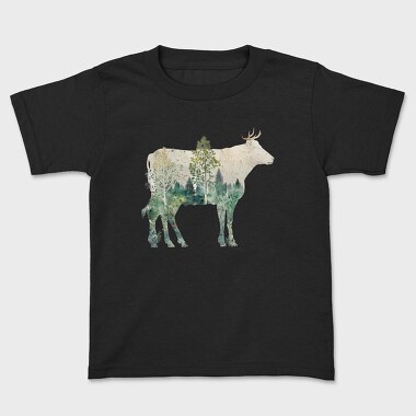 Cow Forest Silhouette, Tricou Copii