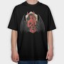 Demon With Guitar, Tricou Oversize Barbati (Unisex)