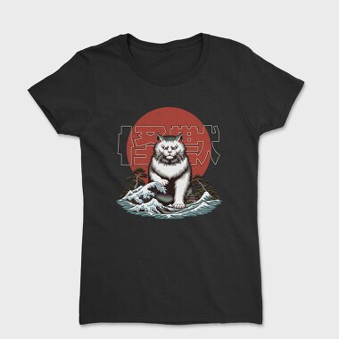 Japanese Wave Cat Catzilla, Tricou Femei