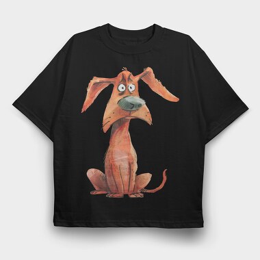 Angry Dog Sublimation, Tricou Oversize Barbati (Unisex)