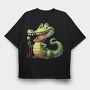 Crocodile Stethoscope Smile, Tricou Oversize Barbati (Unisex)