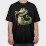 Crocodile Stethoscope Smile, Tricou Oversize Barbati (Unisex)