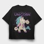 Unicorn Anatomy Chart, Tricou Oversize Barbati (Unisex)