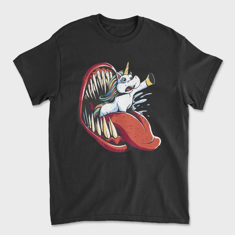 Unicorn And Monster Mouth Eaten, Tricou Barbati (Unisex)