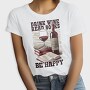 Wine And Books Happy Happiness, Tricou Femei