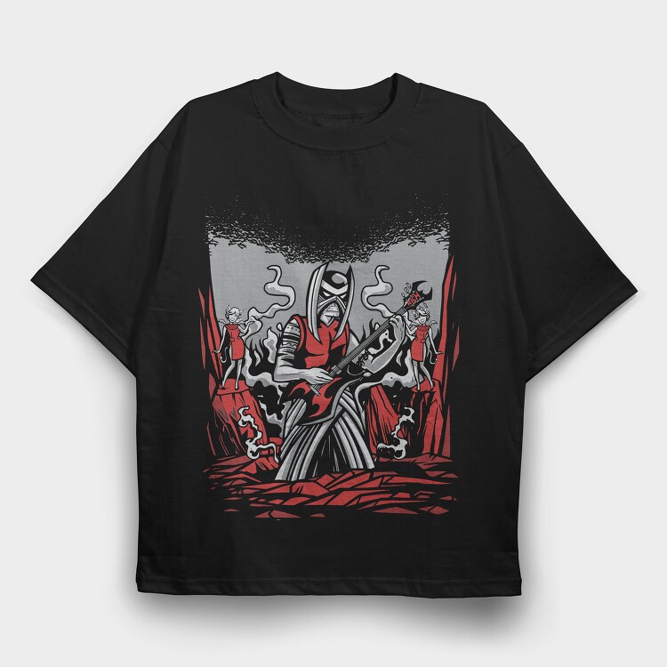 Demonic Metal, Tricou Oversize Barbati (Unisex)