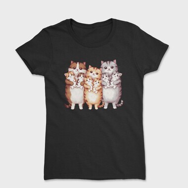 Cute Cats Family, Tricou Femei