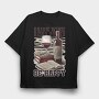 Wine And Books Happy Happiness, Tricou Oversize Barbati (Unisex)