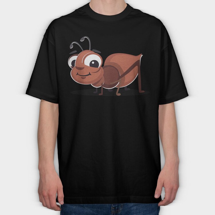 Ant Smiley, Tricou Oversize Barbati (Unisex)