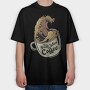 Great Wave Coffee Cup, Tricou Oversize Barbati (Unisex)