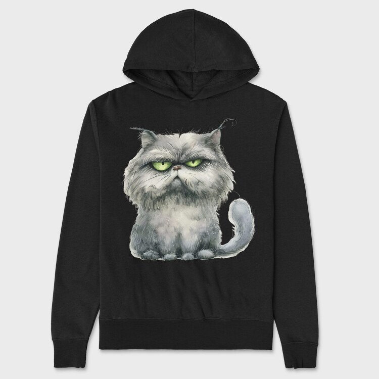 Angry Grumpy Cat, Hanorac Oversize Barbati (Unisex)