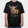 Cow No Text, Tricou Oversize Barbati (Unisex)