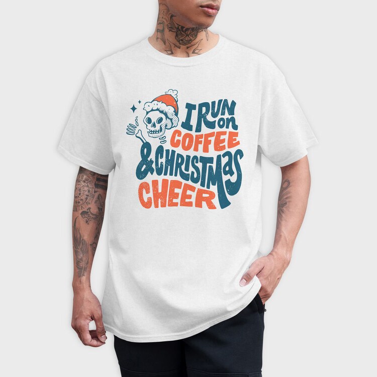 Anti Christmas Holiday Skeleton Santa Lettering, Tricou Barbati (Unisex)