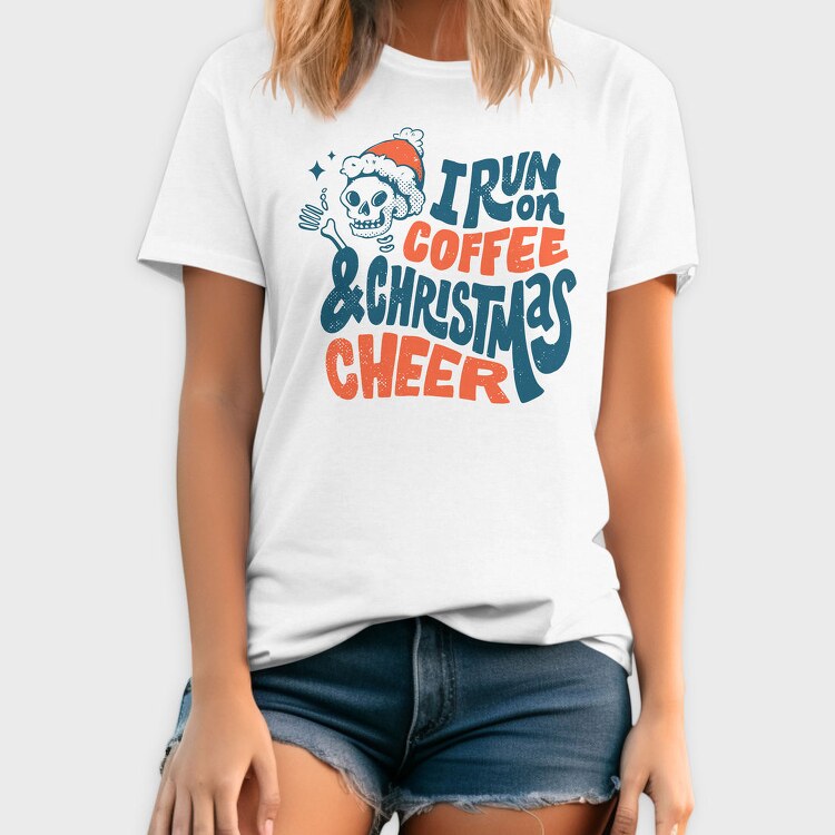 Anti Christmas Holiday Skeleton Santa Lettering, Tricou Barbati (Unisex)
