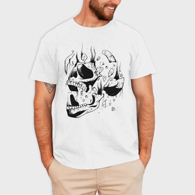 Desintegrating Skull, Tricou Barbati (Unisex)