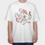 Japanese Cats Tattoo, Tricou Oversize Barbati (Unisex)
