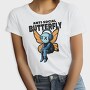 Anti Social Butterfly With Headphones, Tricou Femei
