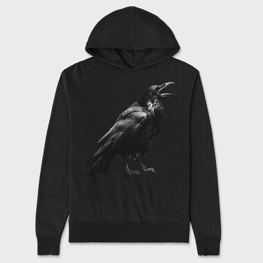 Crow Silhouette, Hanorac Oversize Barbati (Unisex)