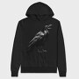 Crow Silhouette, Hanorac Oversize Barbati (Unisex)