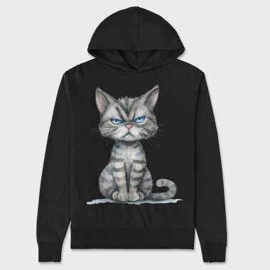 Angry Kitty Eyes, Hanorac Oversize Barbati (Unisex)