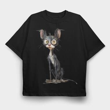 Cornish Rex, Tricou Oversize Barbati (Unisex)