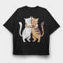 Cute Cats Hug, Tricou Oversize Barbati (Unisex)