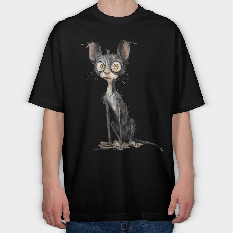 Cornish Rex, Tricou Oversize Barbati (Unisex)