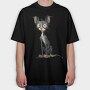 Cornish Rex, Tricou Oversize Barbati (Unisex)