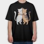 Cute Cats Hug, Tricou Oversize Barbati (Unisex)