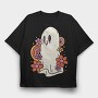 Hippie Ghost, Tricou Oversize Barbati (Unisex)
