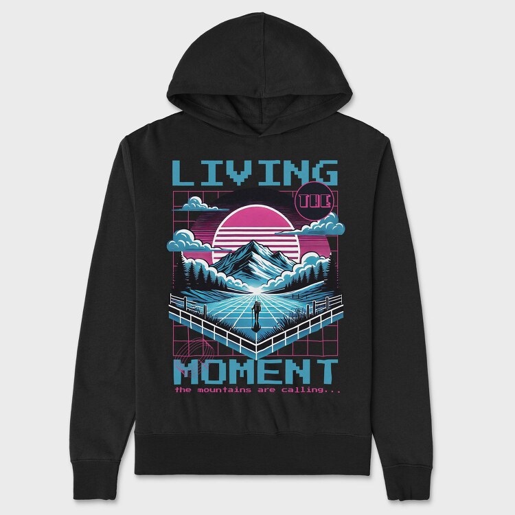 Hiking Vaporwave, Hanorac Oversize Barbati (Unisex)