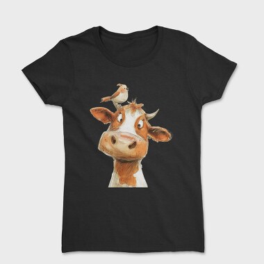 Cow Bird Stack, Tricou Femei