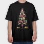Wine Christmas Tree 001, Tricou Oversize Barbati (Unisex)