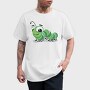 Green Caterpillar Smile, Tricou Barbati (Unisex)