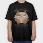 Anti Social Cat Stay Away From Me, Tricou Oversize Barbati (Unisex)