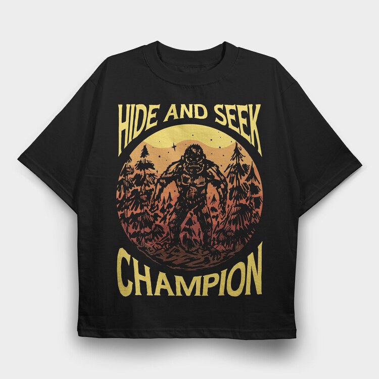 Hide and Seek Champion Sunset, Tricou Oversize Barbati (Unisex)