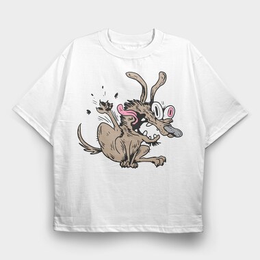 Angry Rat Roar, Tricou Oversize Barbati (Unisex)