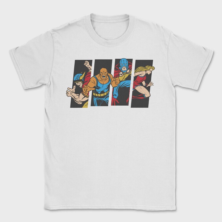 Hero Collage, Tricou Barbati (Unisex)