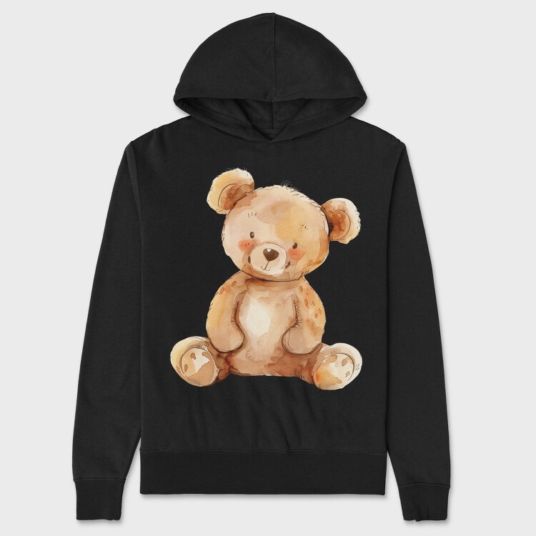 Cuddly Bear Sitting, Hanorac Oversize Barbati (Unisex)