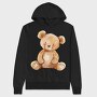 Cuddly Bear Sitting, Hanorac Oversize Barbati (Unisex)