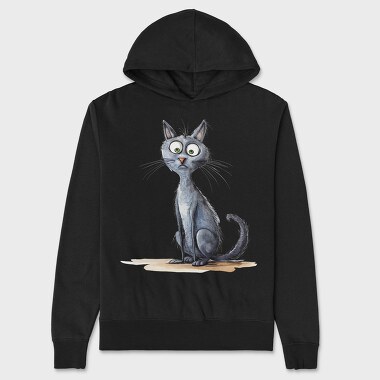 Angry Korat Sitting, Hanorac Oversize Barbati (Unisex)