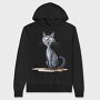 Angry Korat Sitting, Hanorac Oversize Barbati (Unisex)
