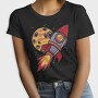 Rocket And Planet Space, Tricou Femei