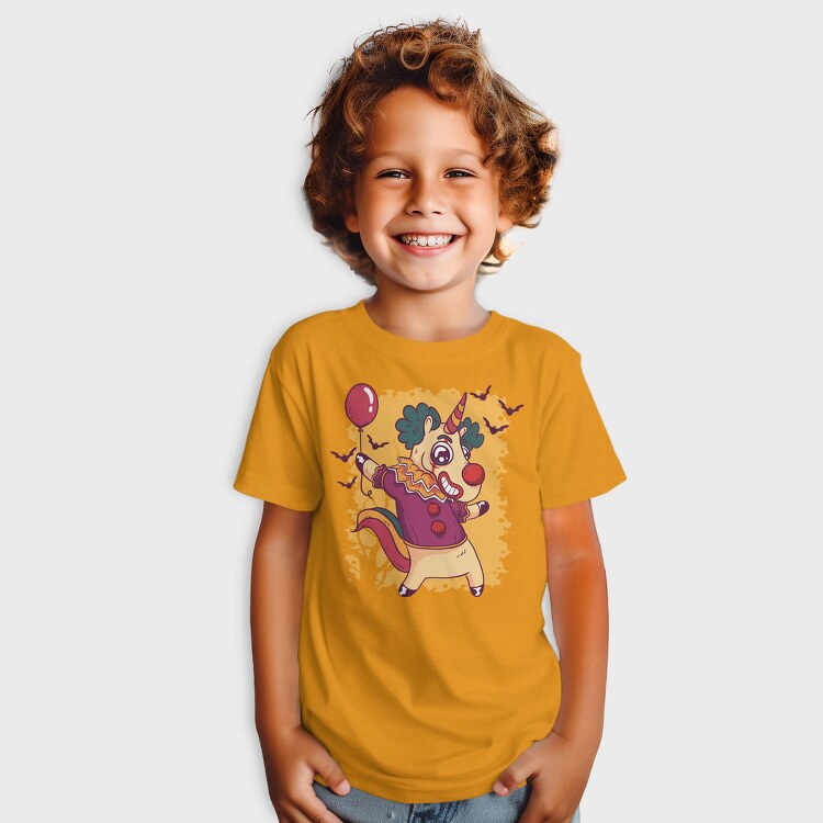 Unicorn Clown Halloween 01, Tricou Copii