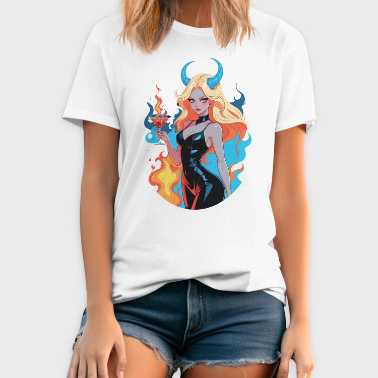 Devilish Pinup Girl, Tricou Barbati (Unisex)