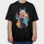 Devilish Pinup Girl, Tricou Oversize Barbati (Unisex)