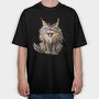 Angry Maine Coon Scream, Tricou Oversize Barbati (Unisex)