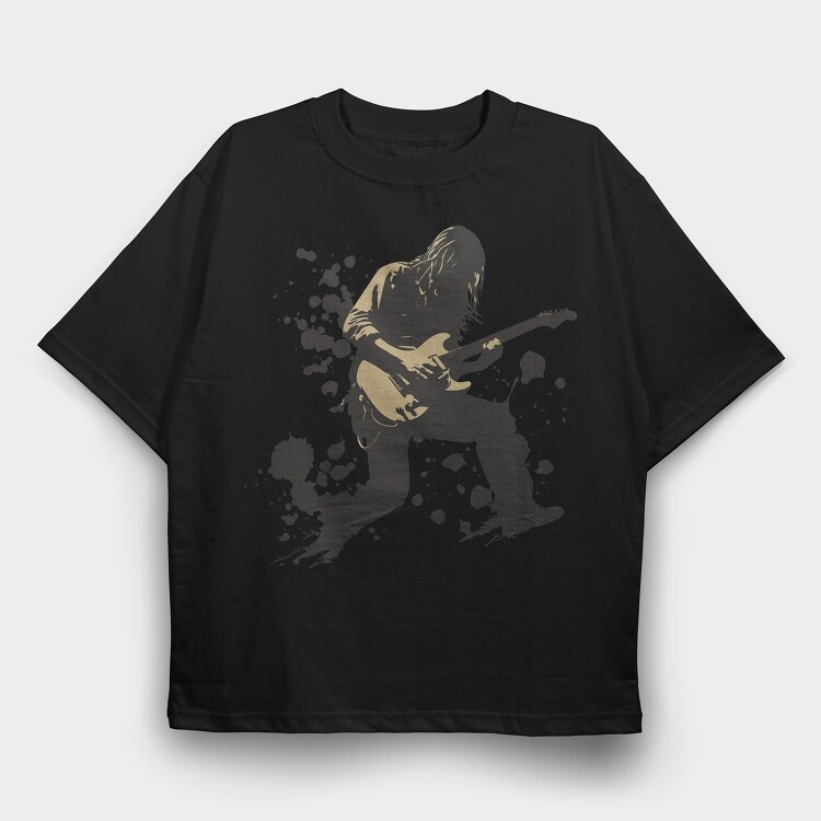 Rockstar Guitarist, Tricou Oversize Barbati (Unisex)